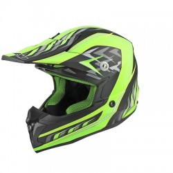 CASCO CROSS NO END DEFCON 5NEGROS/GREEN MAT XL