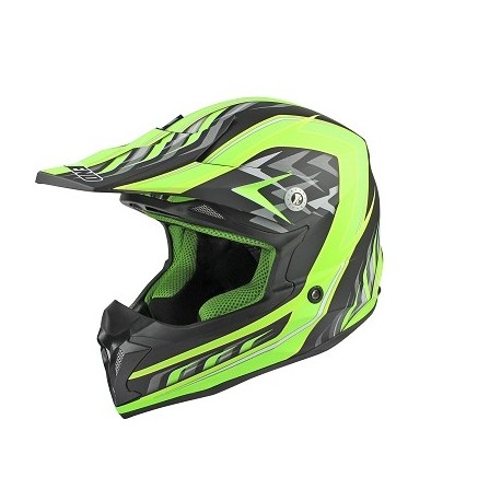 CASCO CROSS NO END DEFCON 5NEGROS/GREEN MAT XL