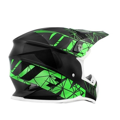 CASQUE CROSS NOEND ORIGAMI BLACK/GREEN SC15 L