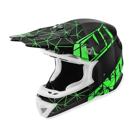 CASQUE CROSS NOEND ORIGAMI BLACK/GREEN SC15 XS