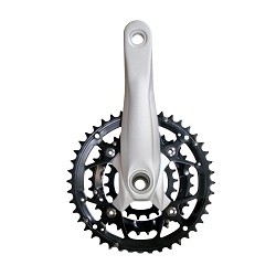 PEDALIER BICI DE BTT INTEGRADO DRIVELINE ALU 22/32/44 L 170 MM PLATA