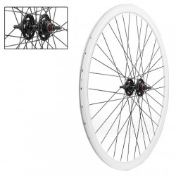 PAIRE DE ROUES FIXIE 700C DOUBLE PAROIES 43MM BLANCHE