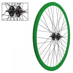 PAIRE DE ROUES FIXIE 700C DOUBLE PAROIES 43MM VERTE