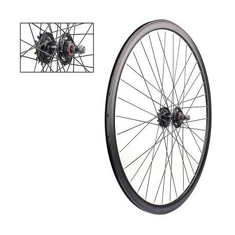 PAIRE DE ROUES FIXIE 700C DOUBLE PAROIES 43MM NOIRE