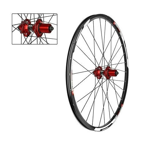 ROUES VTT 26 ALU NOIR A CASSETTE 8/9V DISQUE (LA PAIRE)