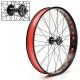 PAIRE DE ROUES ALU FAT BIKE 26" 9-10 VITESSES ALU A BLOCAGE (ENTRAXE AR 190 MM)