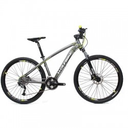 VELO VTT WOLFBIKE LINKCLAWPHY 21 VITESSES TY21M 27.5 TAILLE 16 GRIS JAUNE