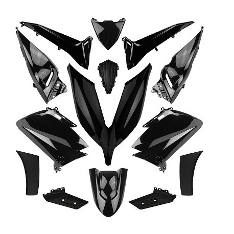 KIT 14 BODYWORK PARTS TO FIT YAMAHA TMAX 530 BRILLIANT BLACK 2015- 16