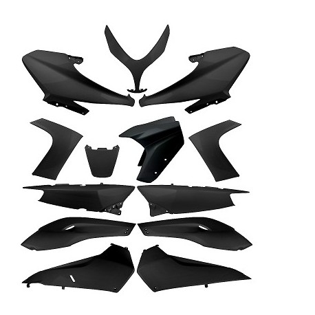 KIT CARROCERIA YAMAHA TMAX 500 2008 A 2012 NEGRO BRILLO ( 13 PIEZAS )