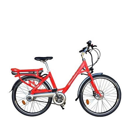 VELO VILLE 26" ELECTRIQUE STARWAY ROUGE AGRUME MODELE EASY