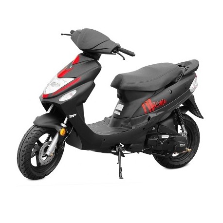 SCOOTER TNT MOTOR ROMA 3 2 TIEMPOS 50CC 12" NEGRO MAT / RED