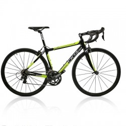 VELO COURSE CKT 158 JAUNE ET NOIR MONTAGE SHIMANO 105 TAILLE L